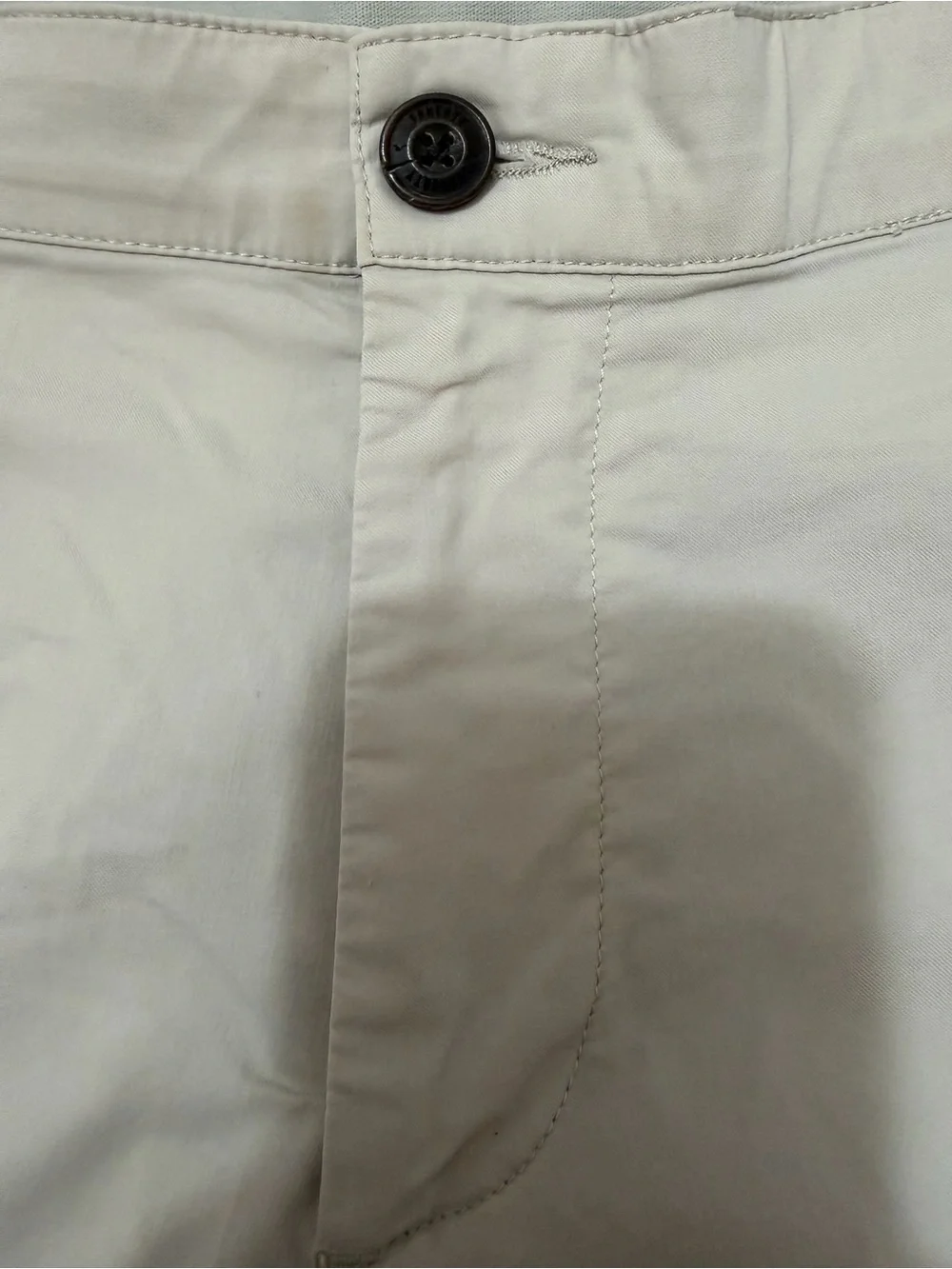 Faherty Light Beige Flat Front Chino Khaki Shorts Size 38